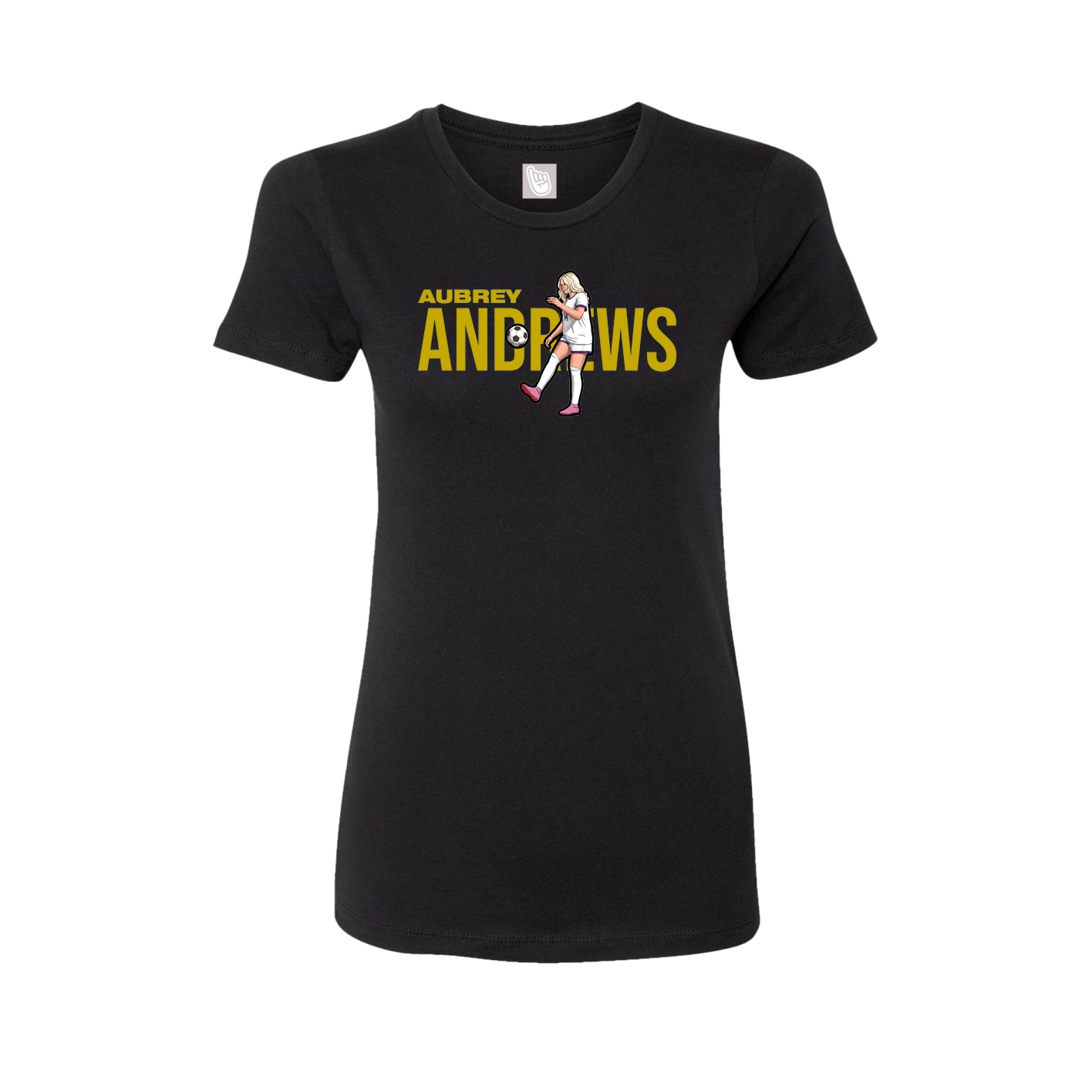 Womens Tee — Player Name in Black