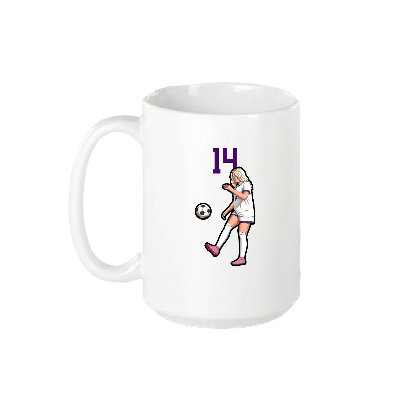 15oz Coffee Mug — Number Top in White