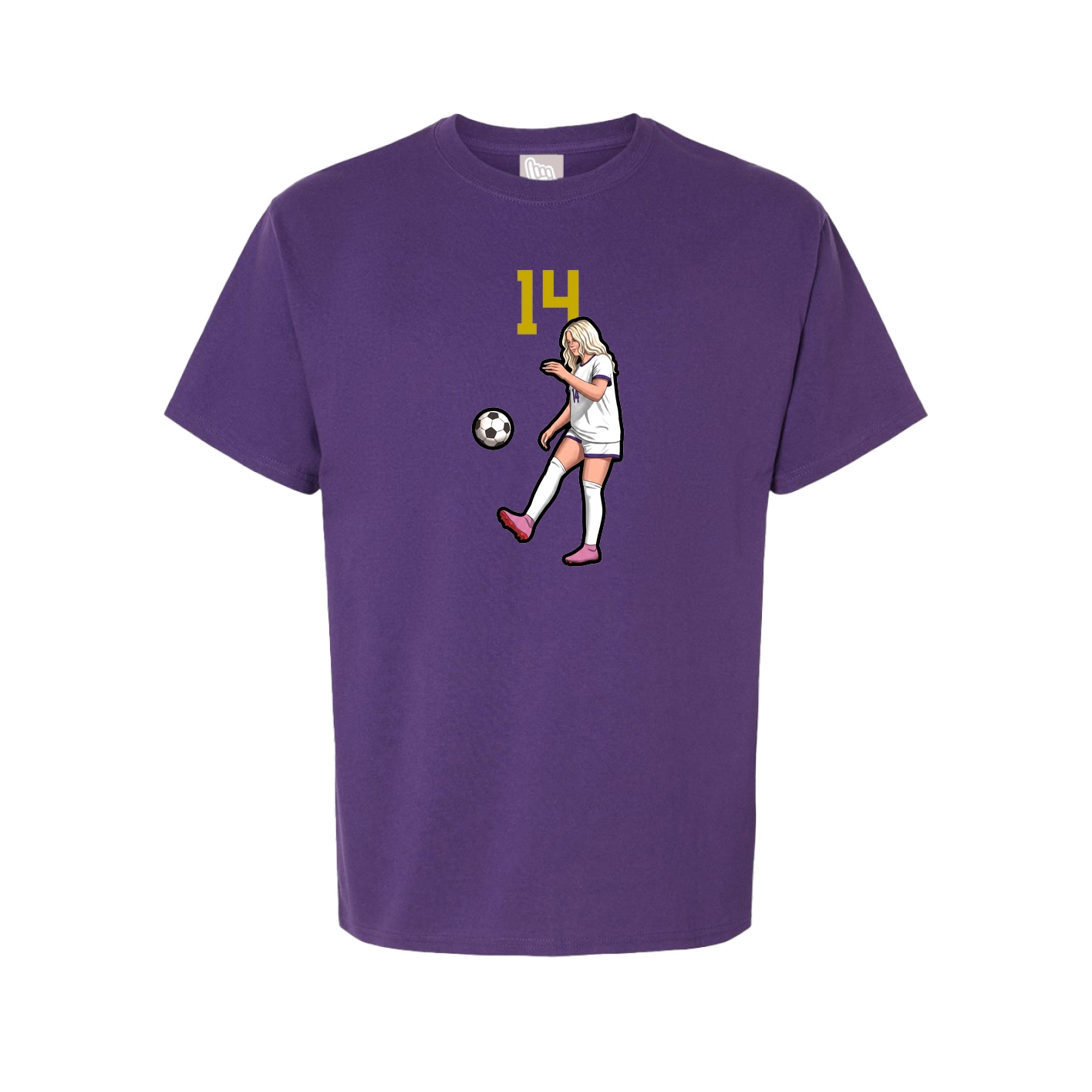 Youth Tee — Number Top in Purple