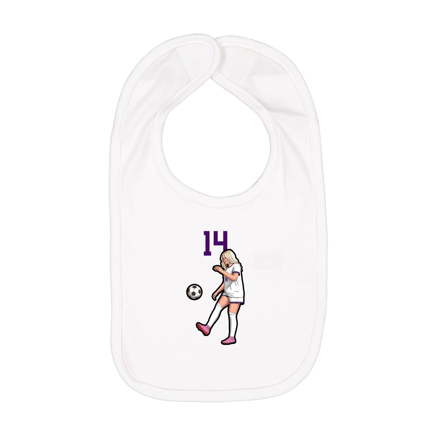 Infant Bib — Number Top in White