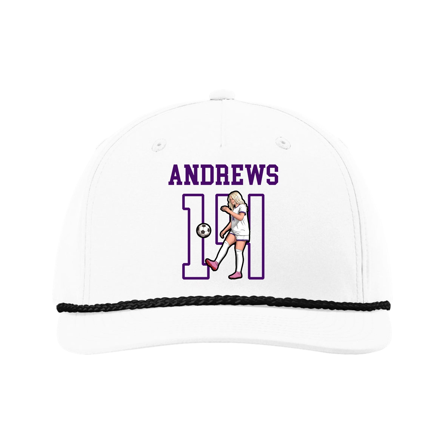 Five-Panel Classic Rope Cap — Shirsey in White