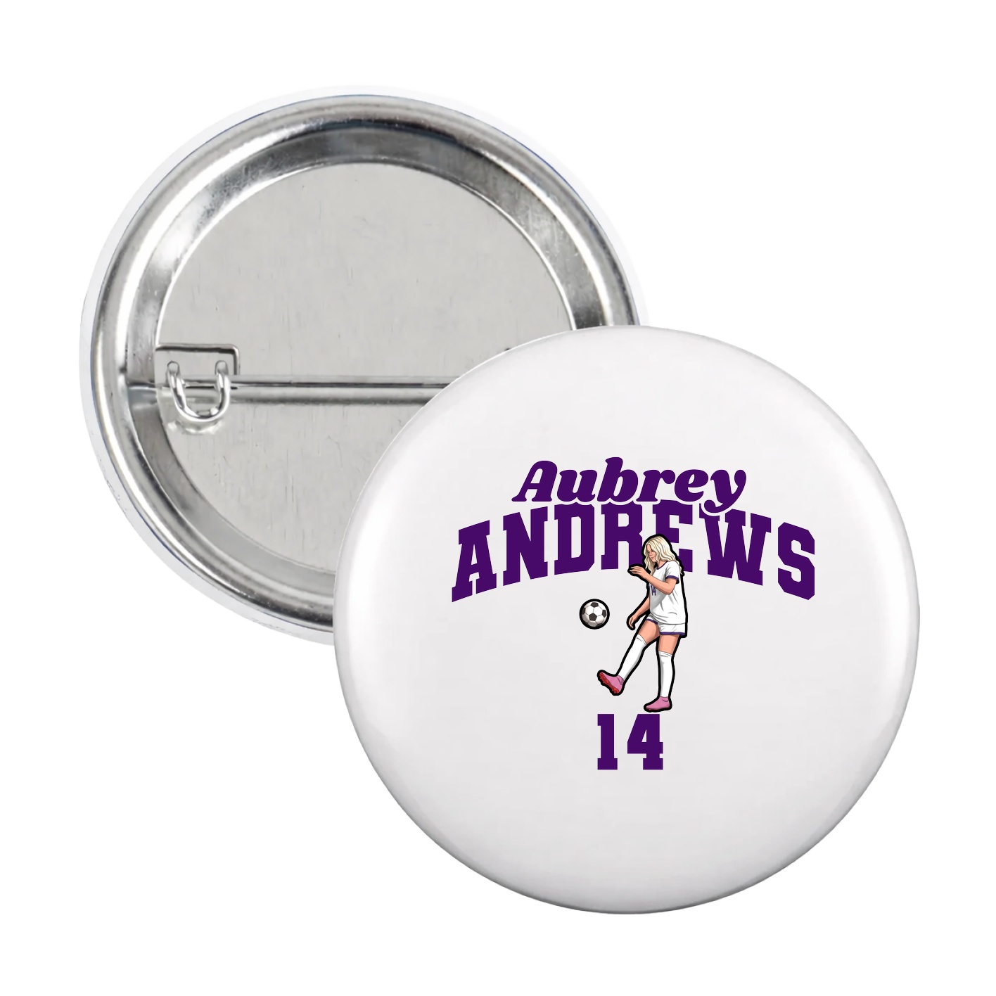 Game Day Button — Signature Arch in White