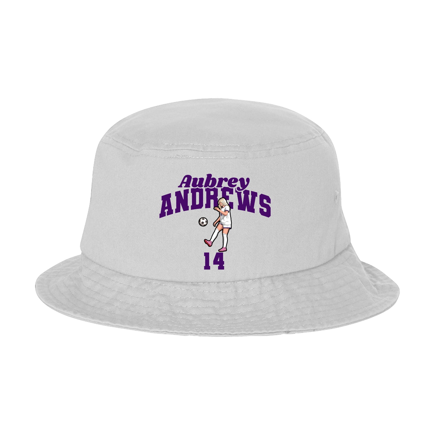 Bucket Cap — Signature Arch in White