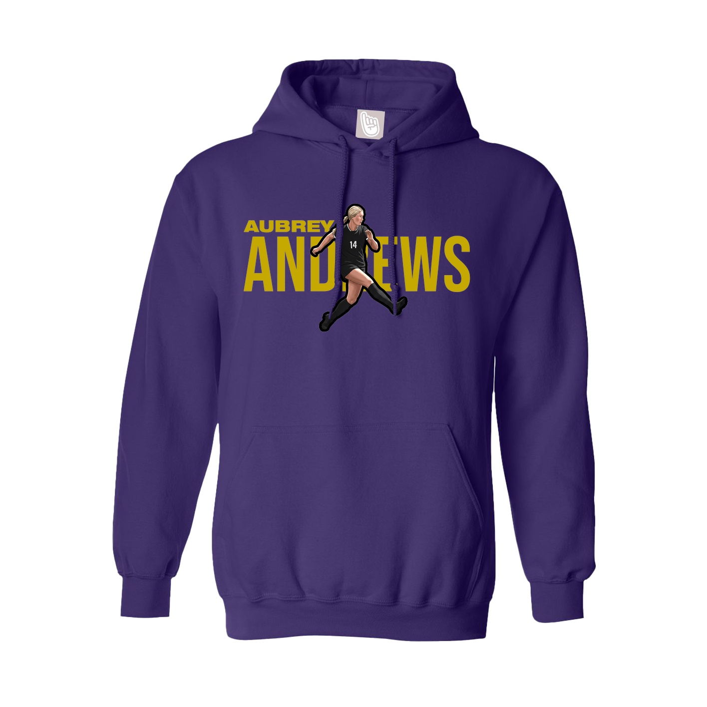 Hoodie — Player Name in Purple