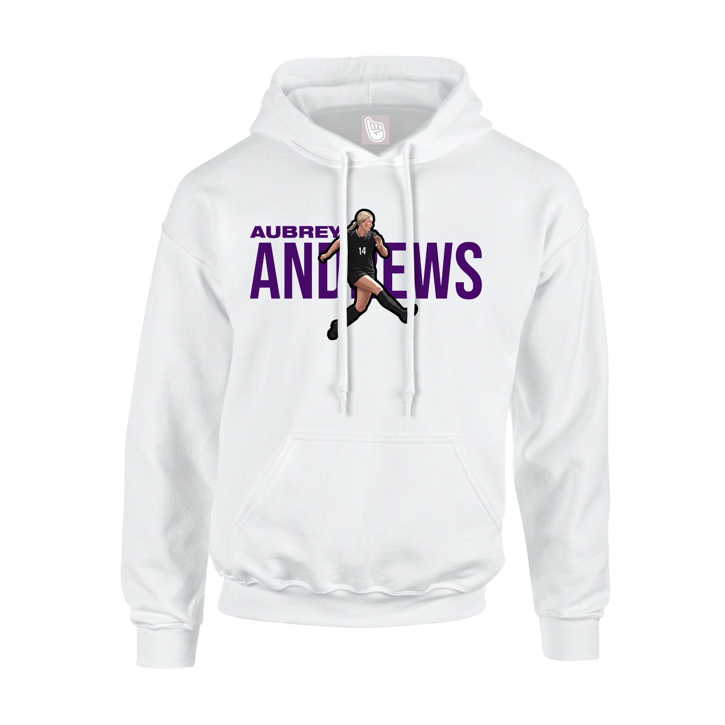 Youth Hoodie — Player Name in White