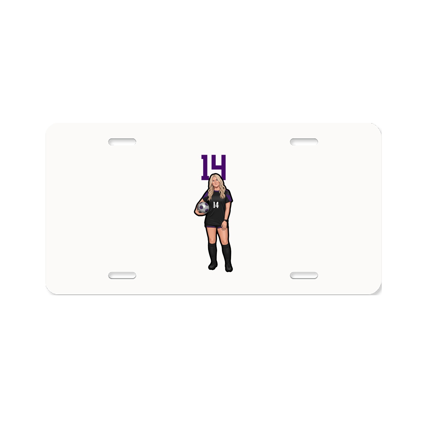 License Plate — Number Top in Classic