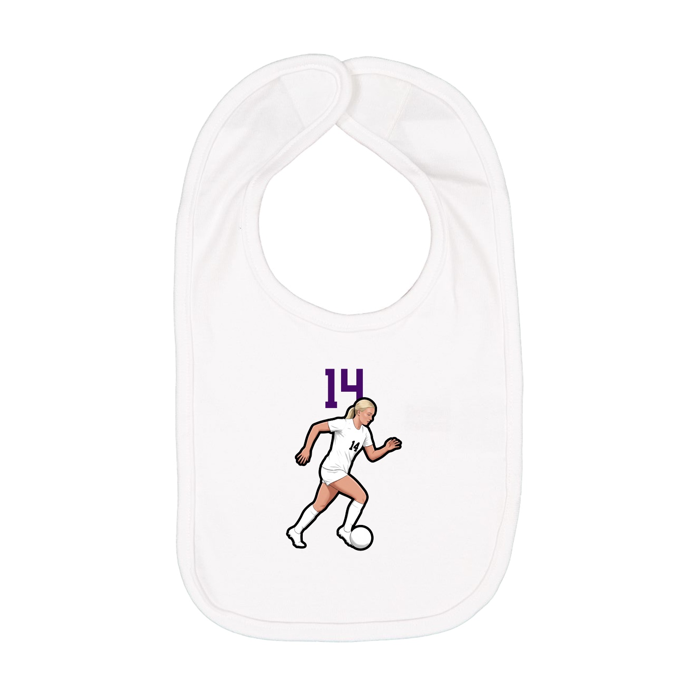 Infant Bib — Number Top in White