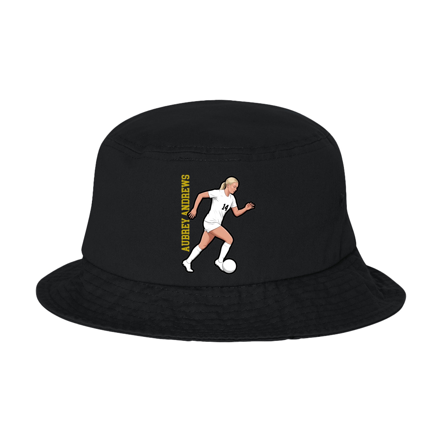 Bucket Cap — Name Vertical in Black