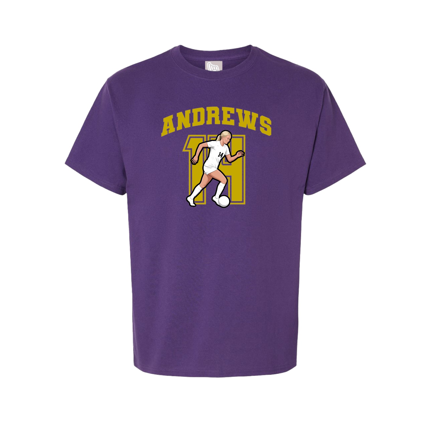 Youth Tee — Number in Purple