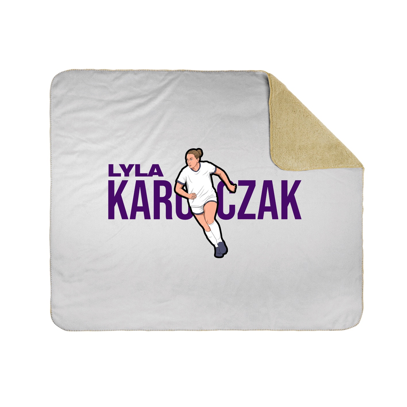 Throw Blanket — Player Name in White