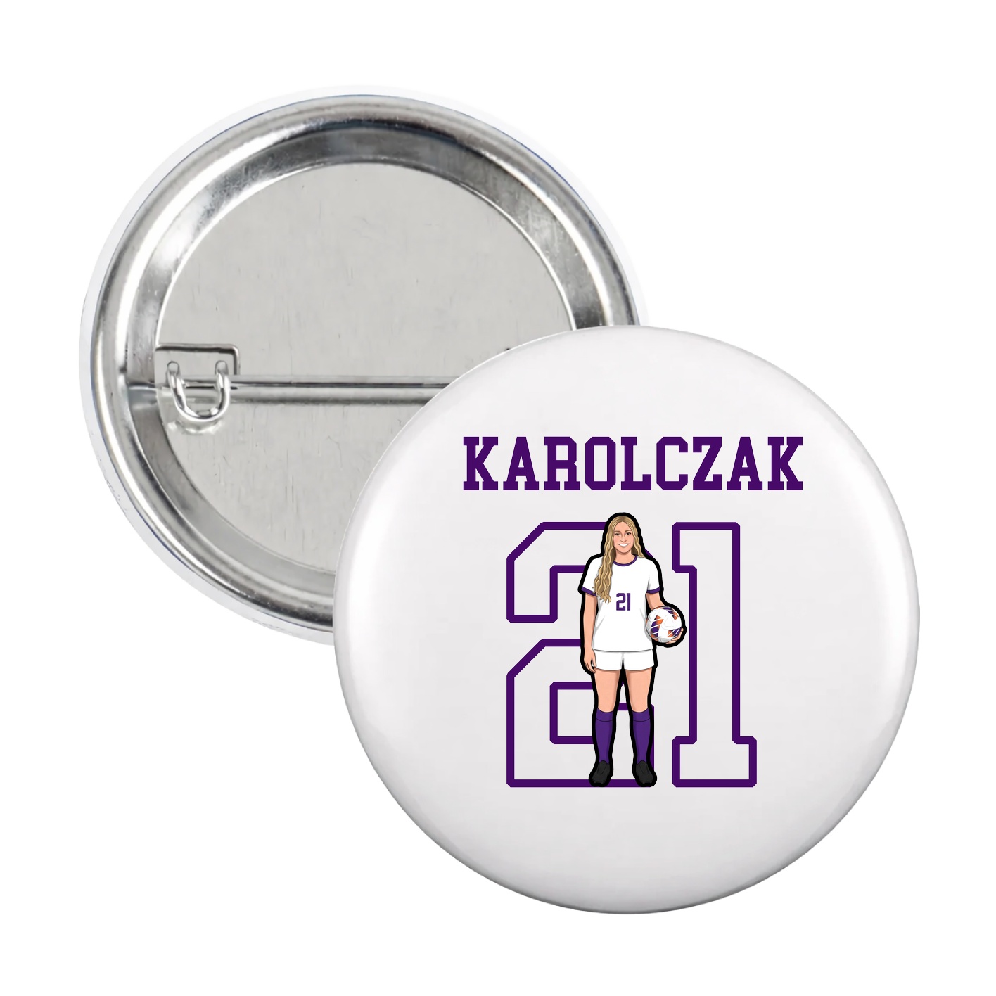 Game Day Button — Shirsey in White