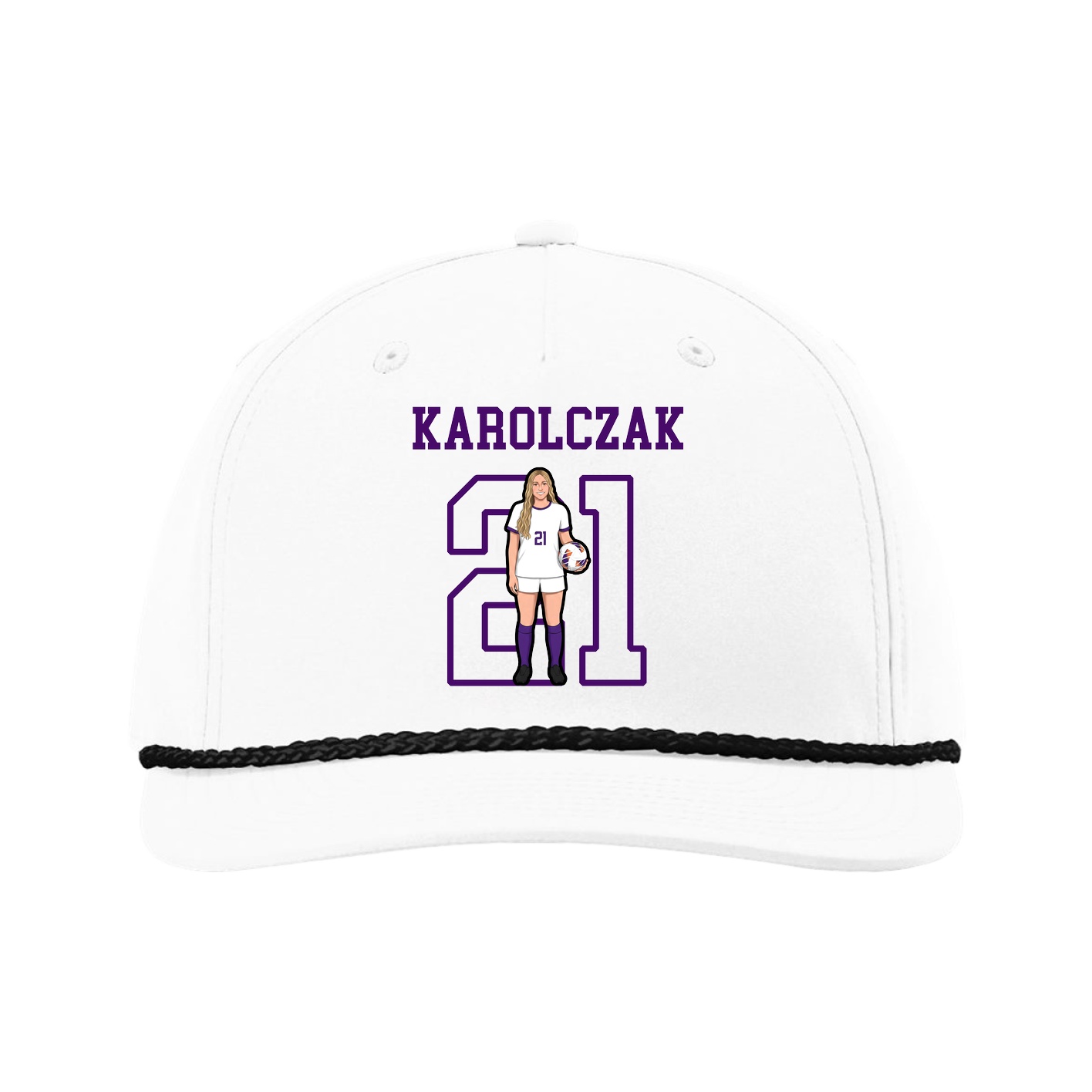 Five-Panel Classic Rope Cap — Shirsey in White