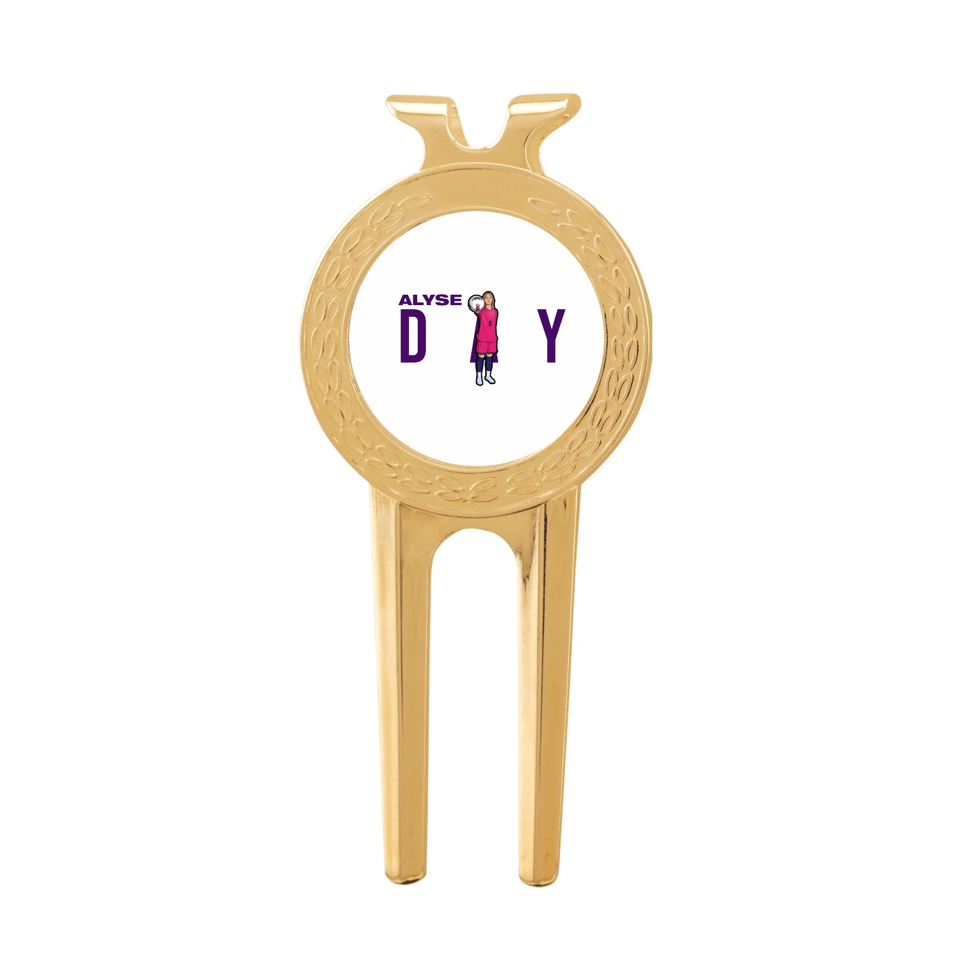 Divot Tool with Ball Marker — Player Name in Classic