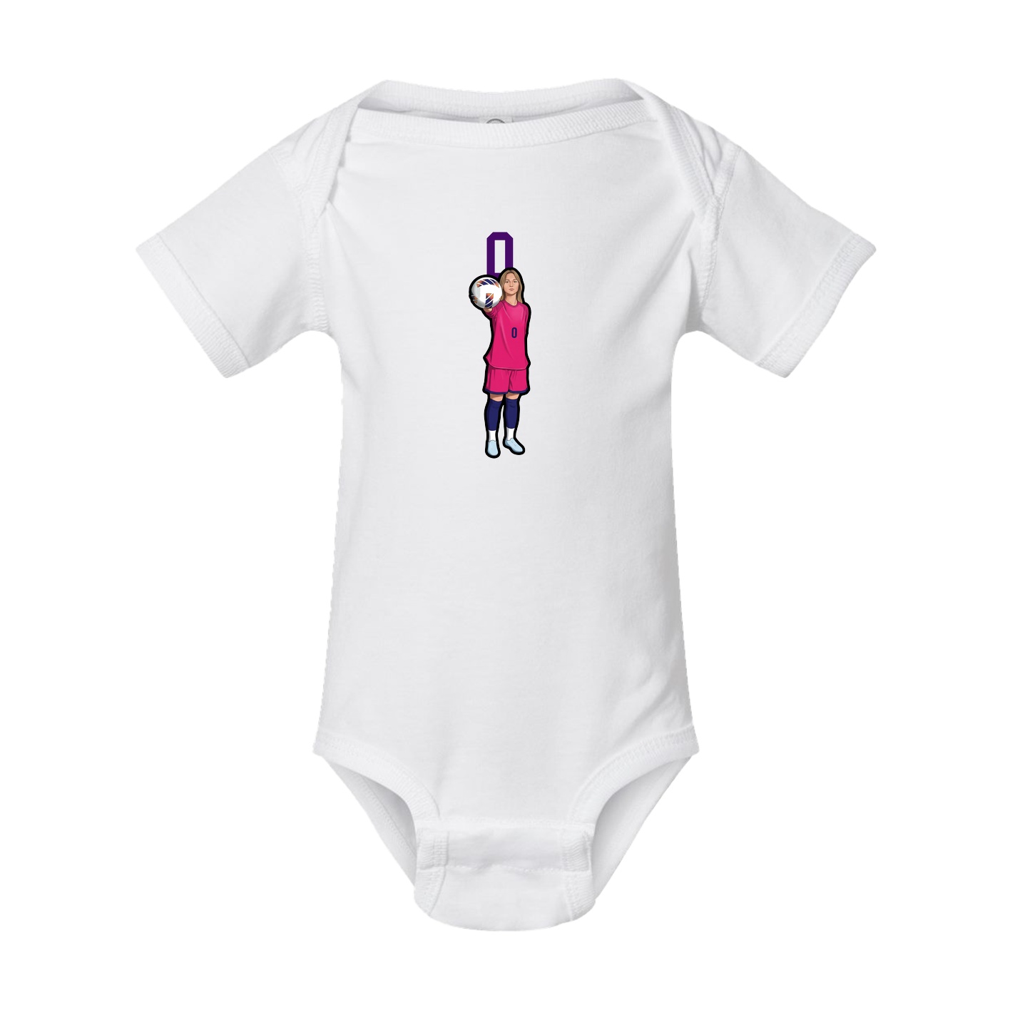 Baby Onesie — Number Top in White