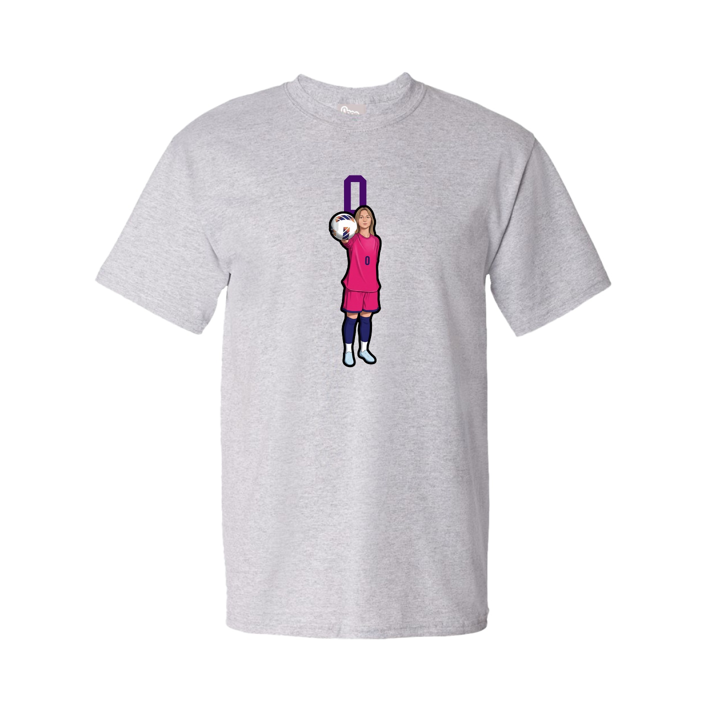Youth Tee — Number Top in Grey