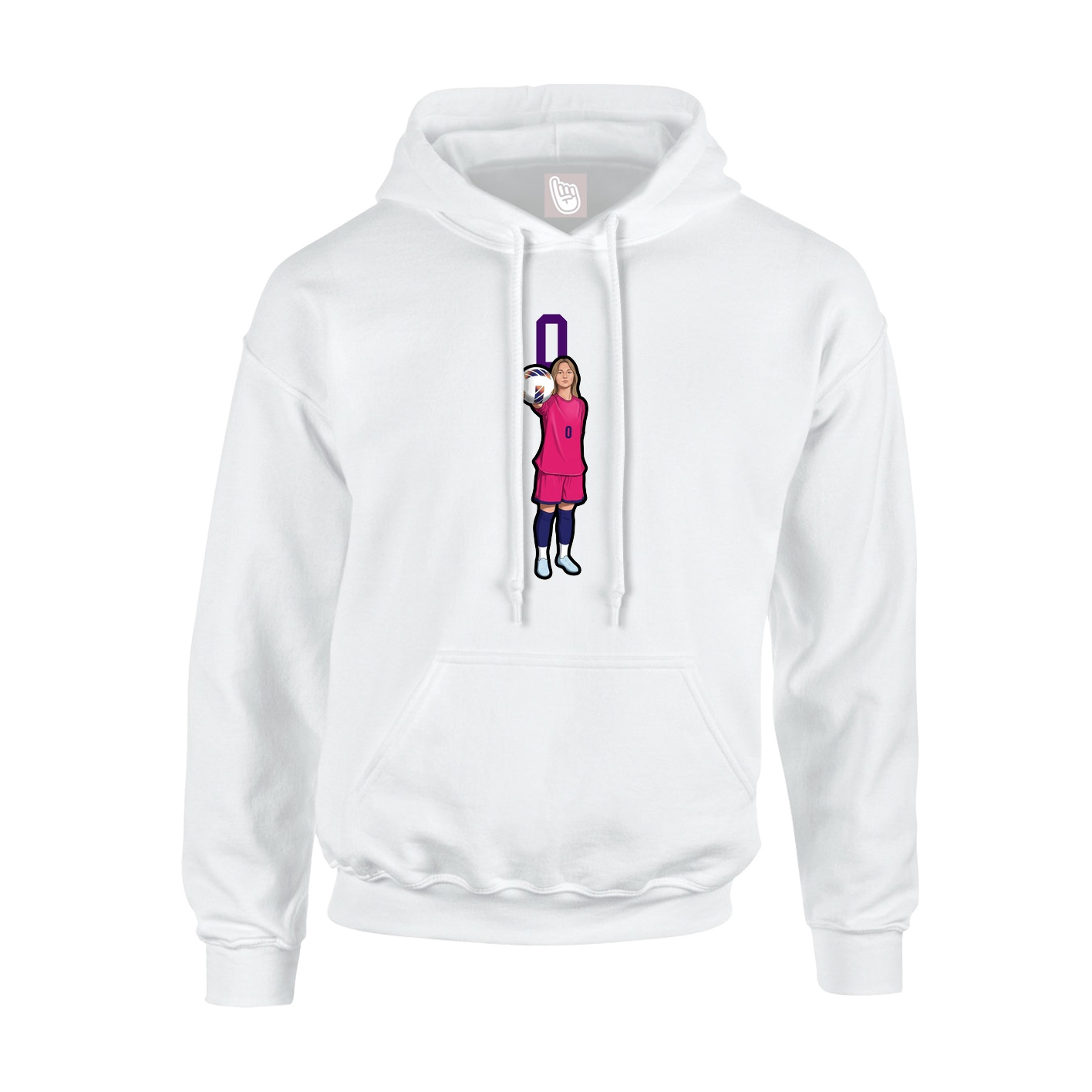 Hoodie — Number Top in White
