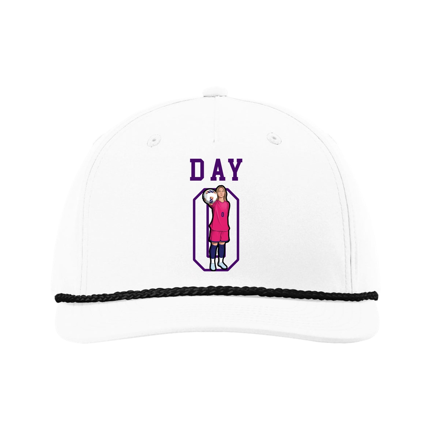 Five-Panel Classic Rope Cap — Shirsey in White