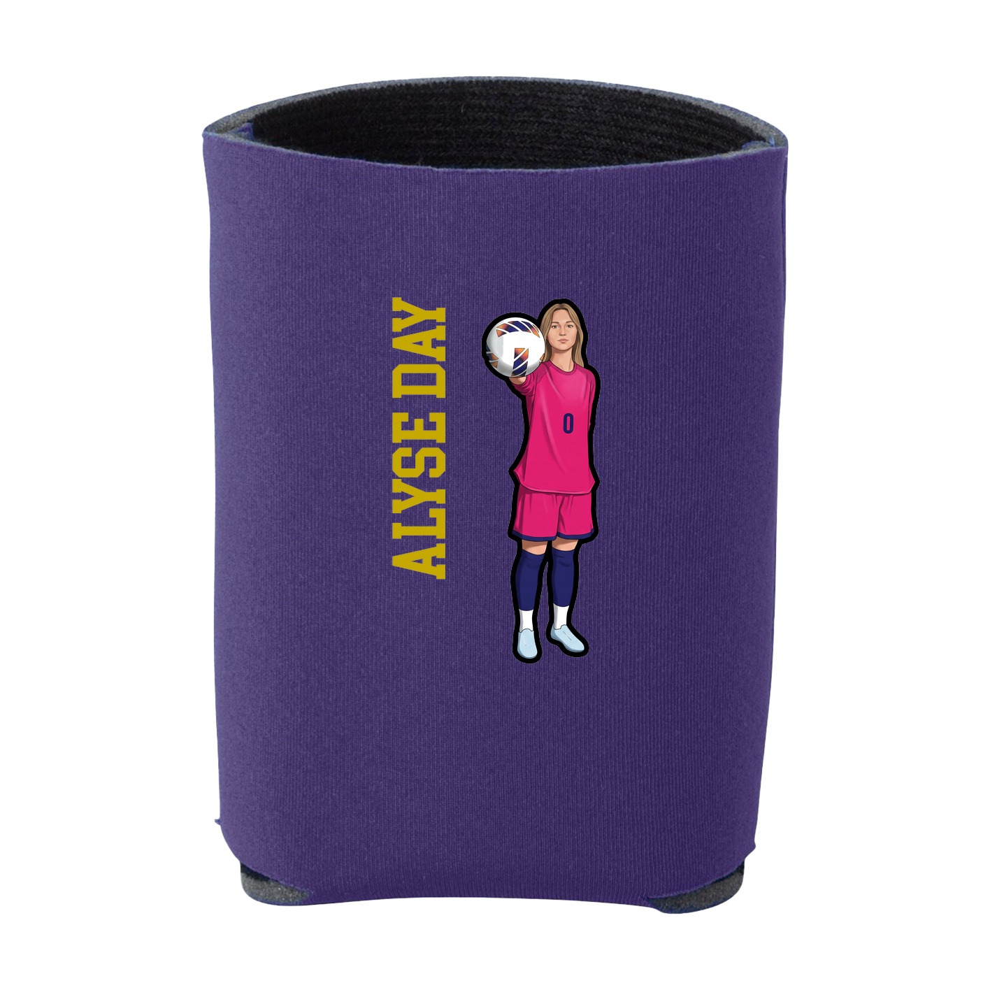 Can Holder — Name Vertical in Purple