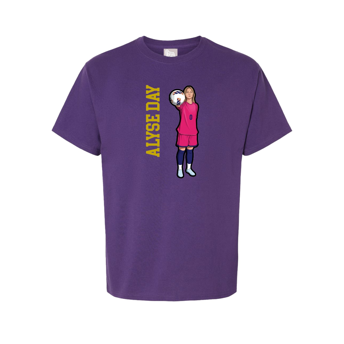 Tee — Name Vertical in Purple