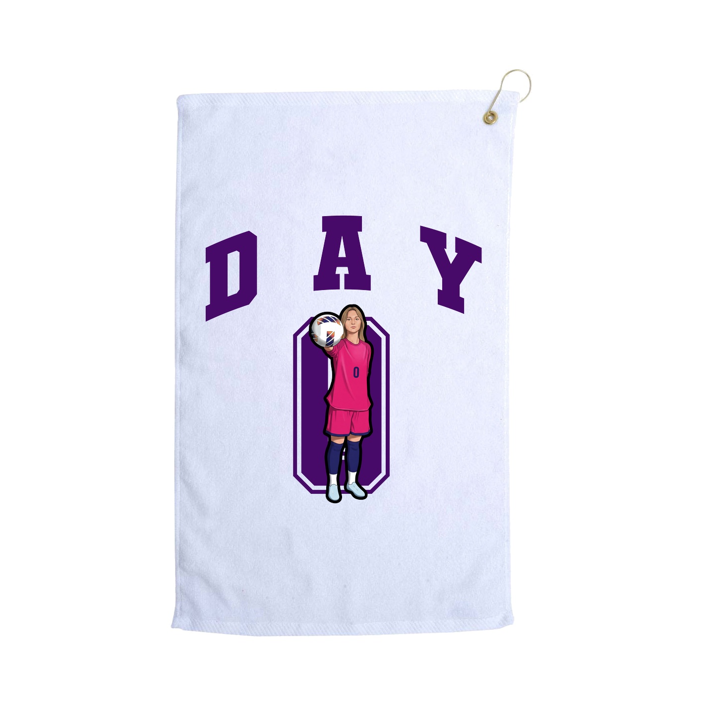 Golf Towel — Number in White