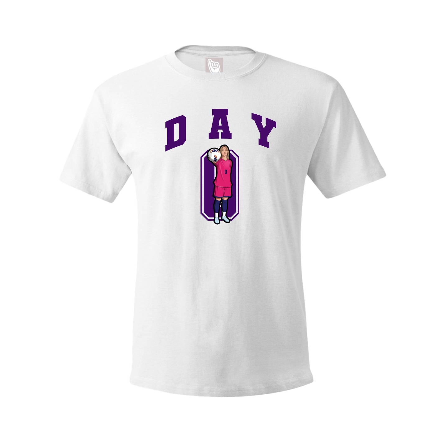 Youth Tee — Number in White