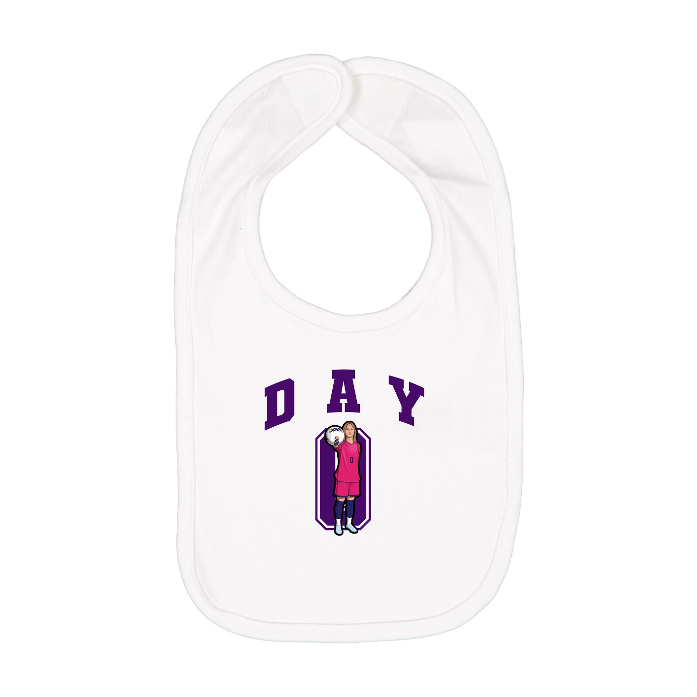 Infant Bib — Number in White