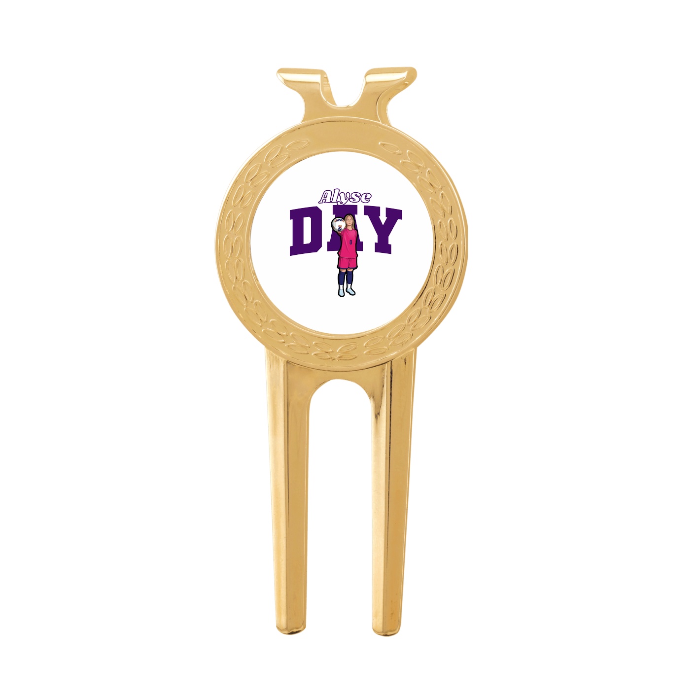 Divot Tool with Ball Marker — Name Arch in Classic