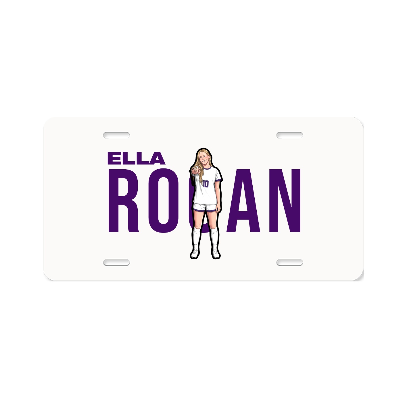 License Plate — Player Name in Classic