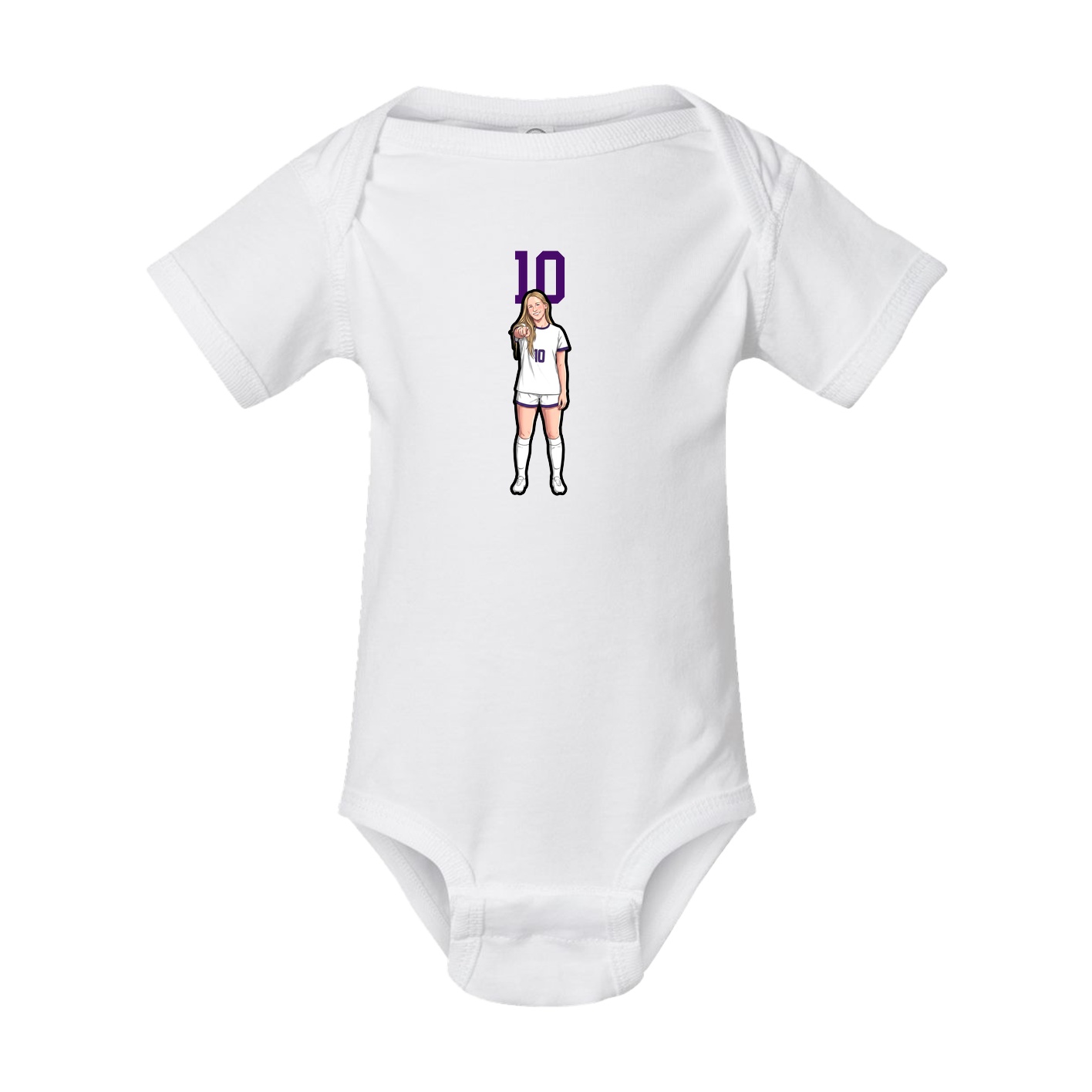Baby Onesie — Number Top in White