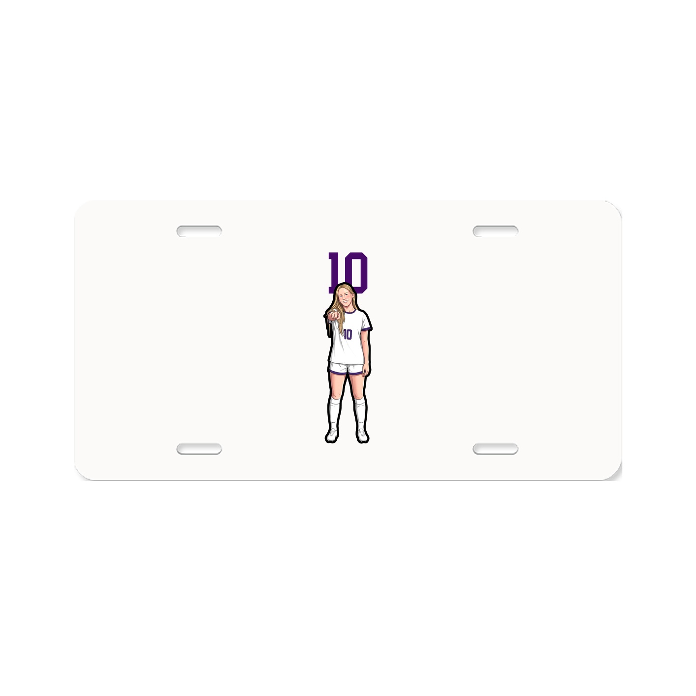 License Plate — Number Top in Classic