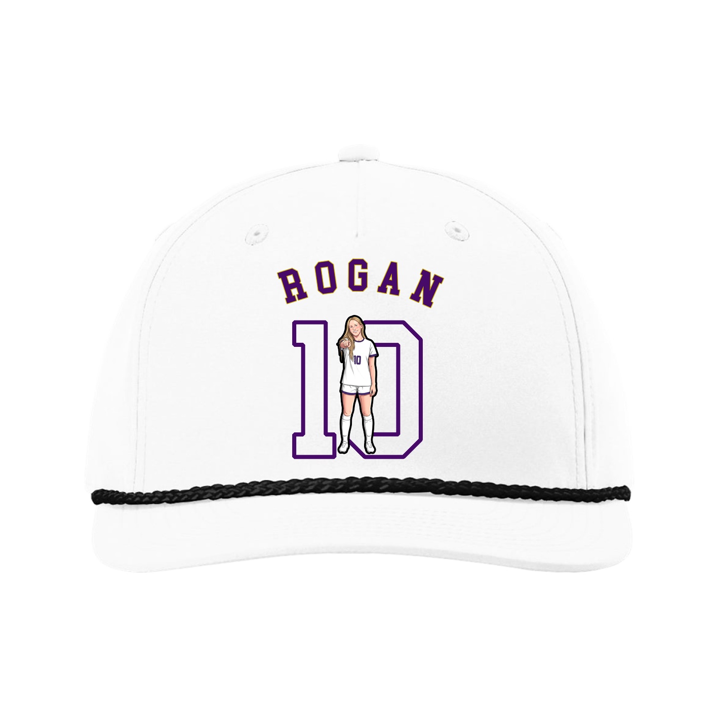 Five-Panel Classic Rope Cap — Shirsey Arch in White