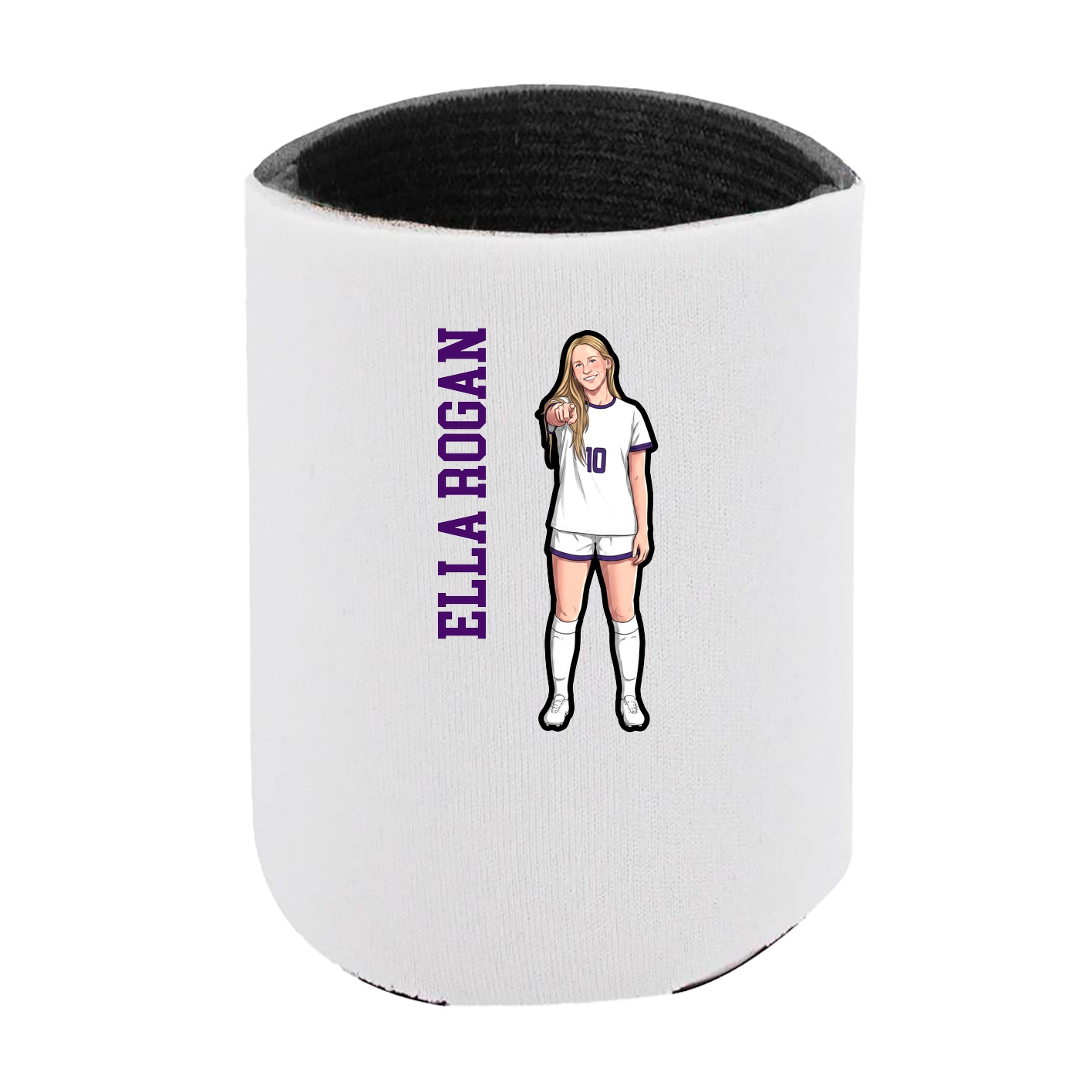 Can Holder — Name Vertical in White