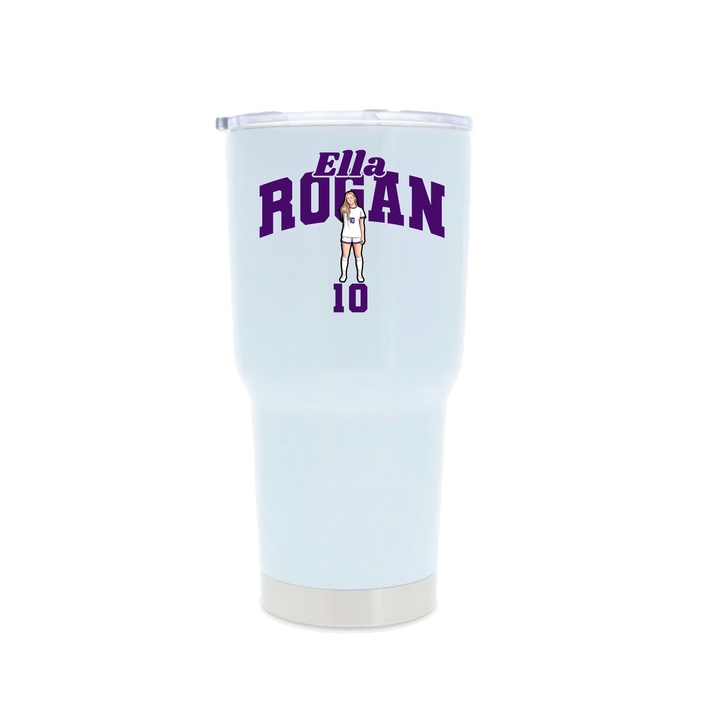30oz Stainless Steel Tumbler — Signature Arch in White