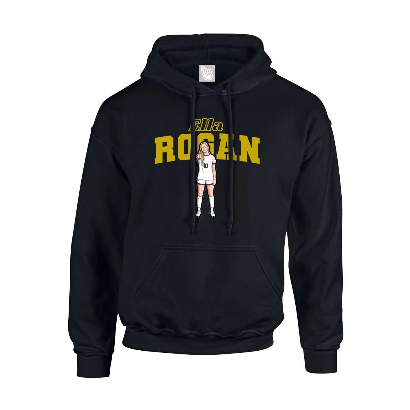 Hoodie — Name Arch in Black