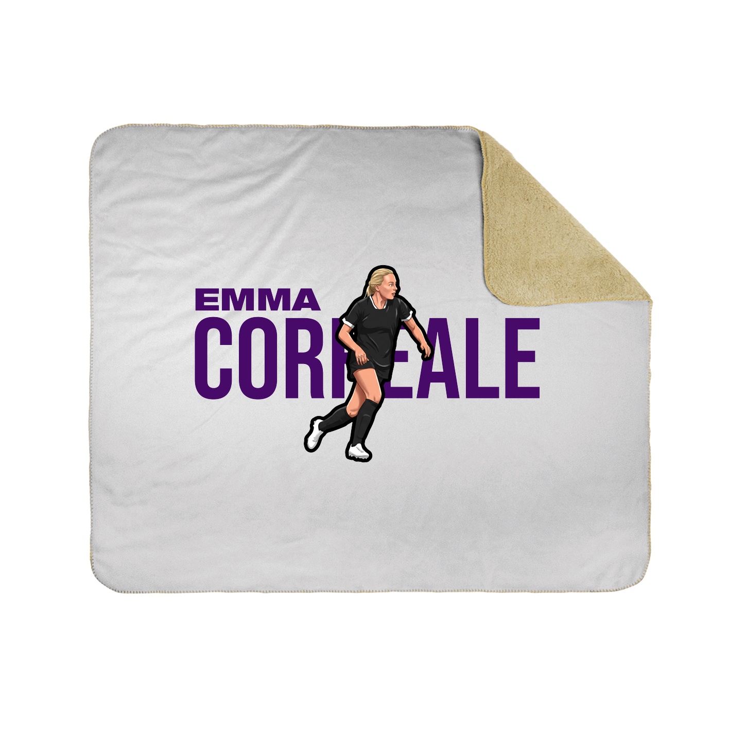 Throw Blanket — Player Name in White