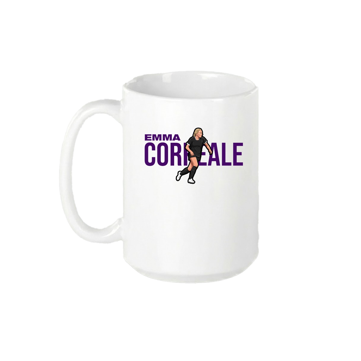 15oz Coffee Mug — Player Name in White