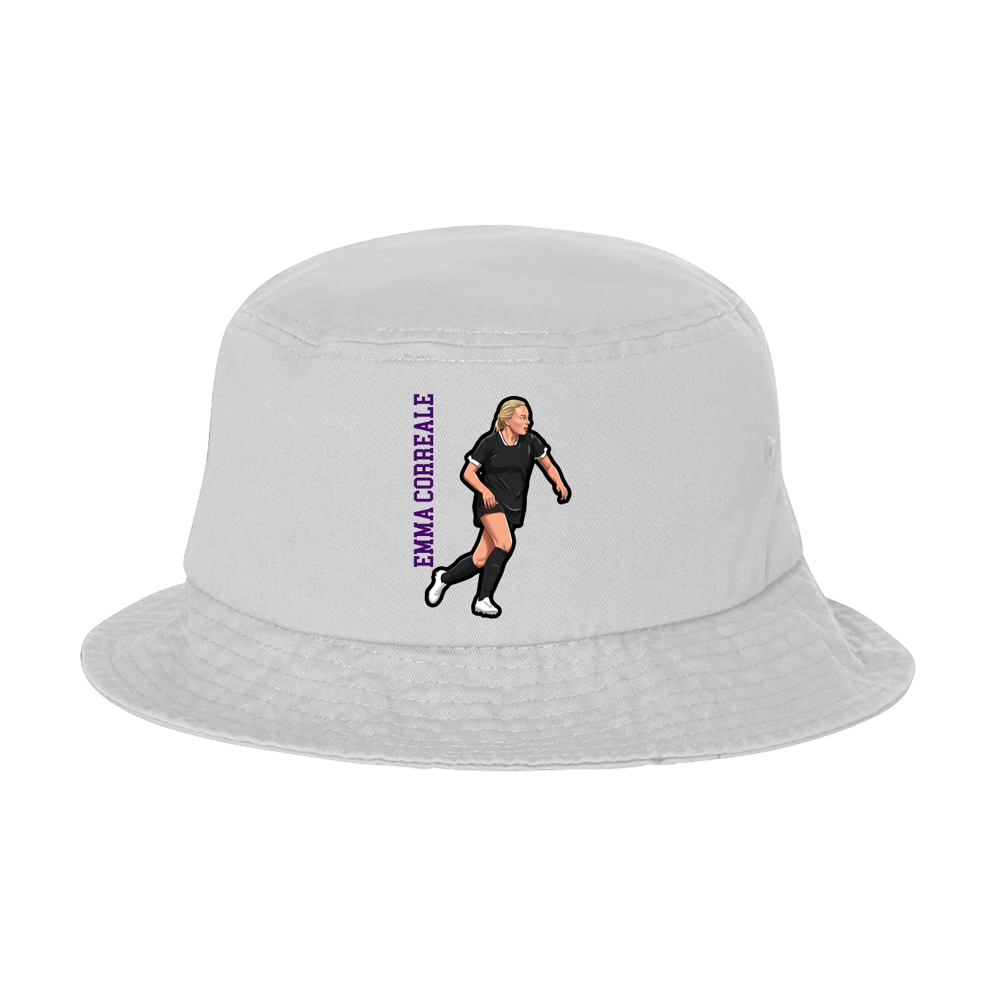 Bucket Cap — Name Vertical in White