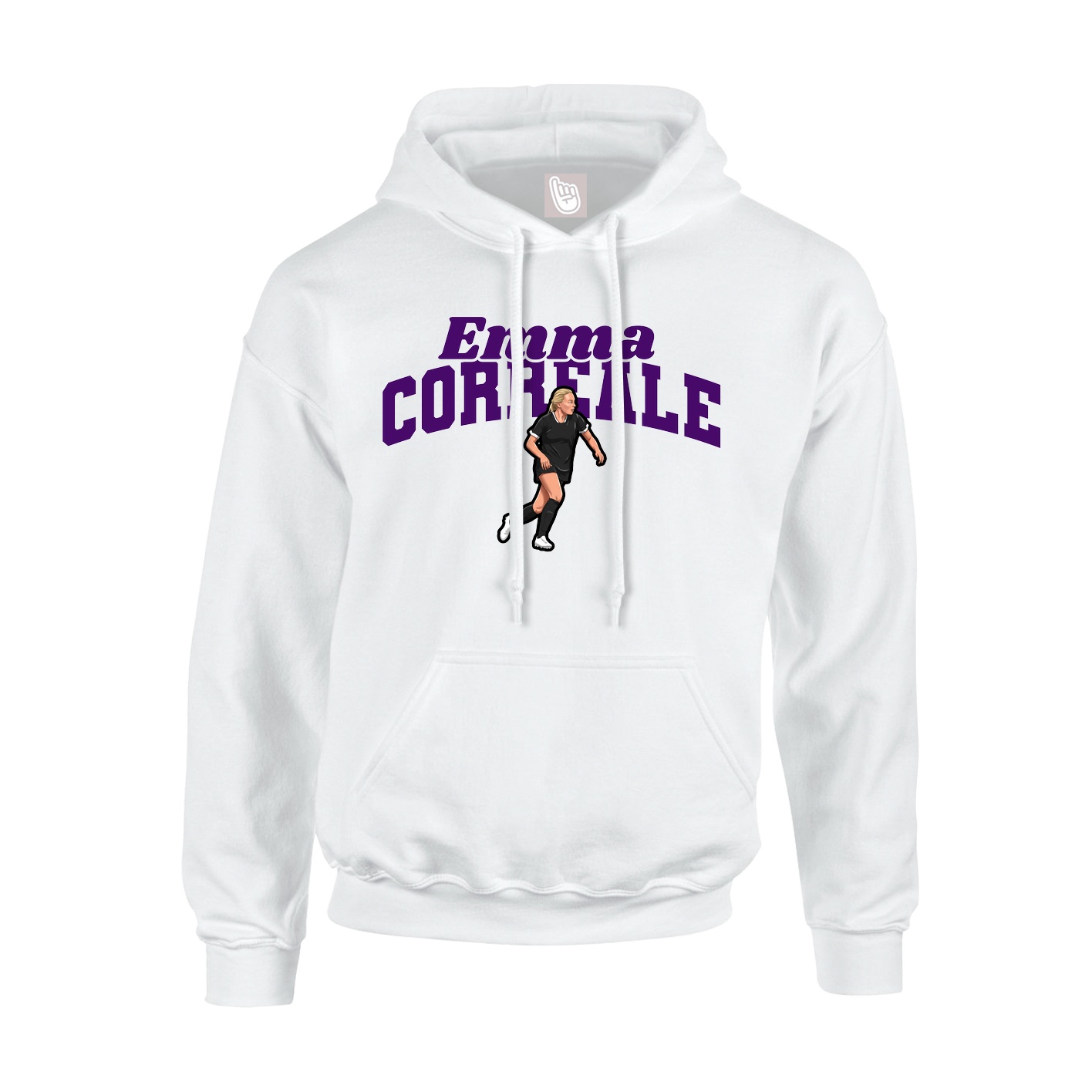 Hoodie — Signature Arch in White