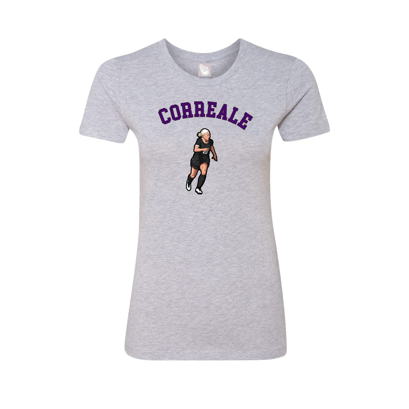 Fitted Women's Tee — Shirsey Arch in Grey