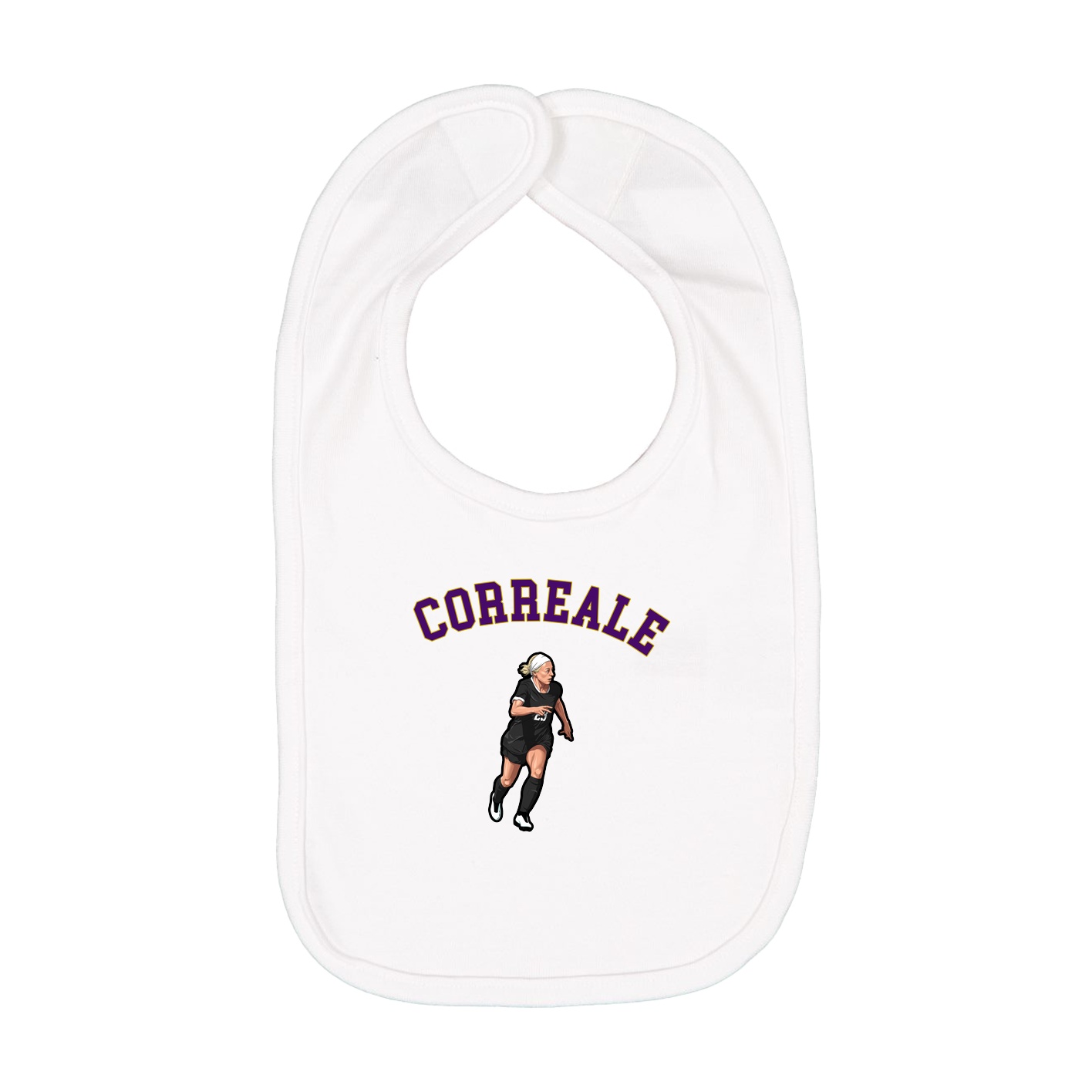 Infant Bib — Shirsey Arch in White