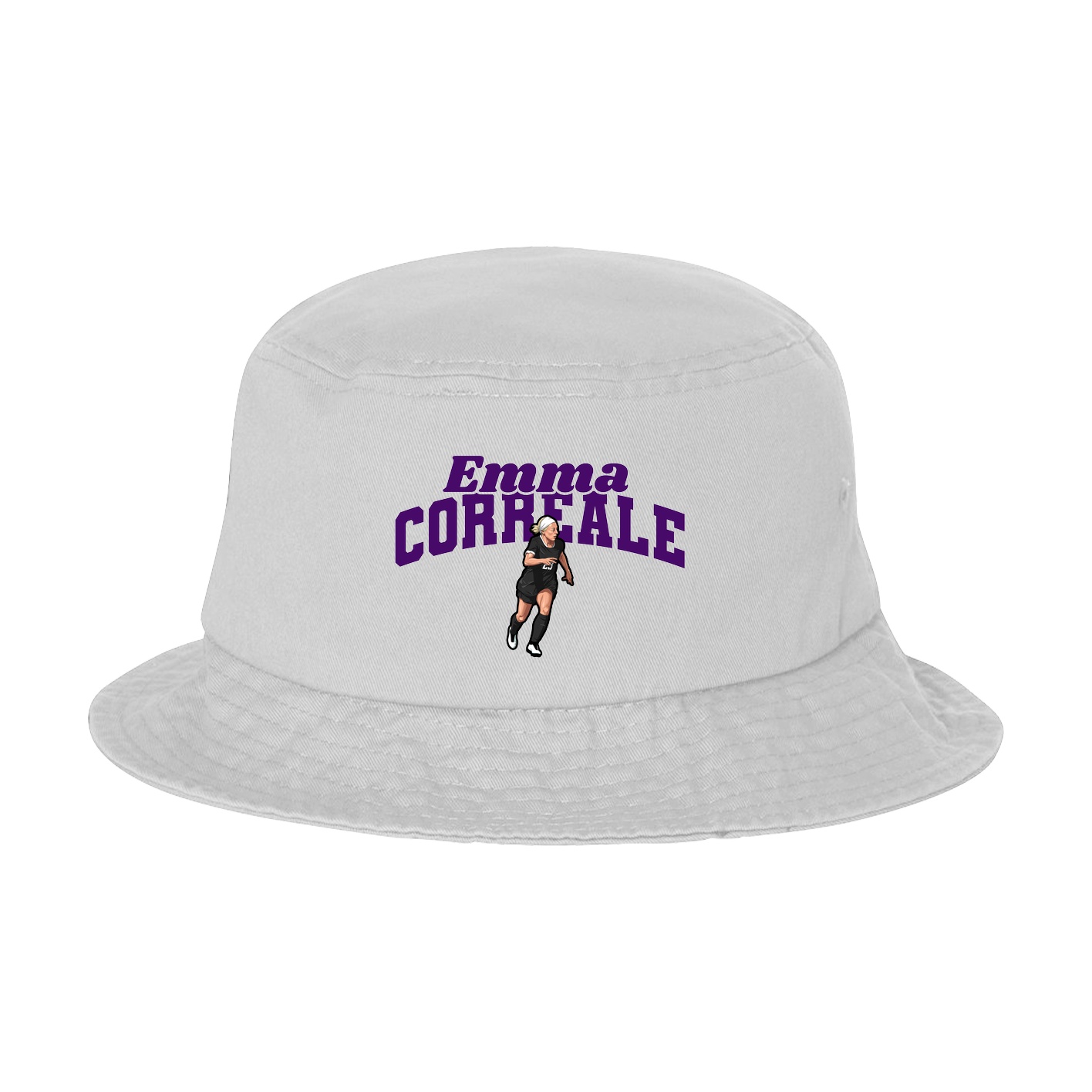 Bucket Cap — Signature Arch in White