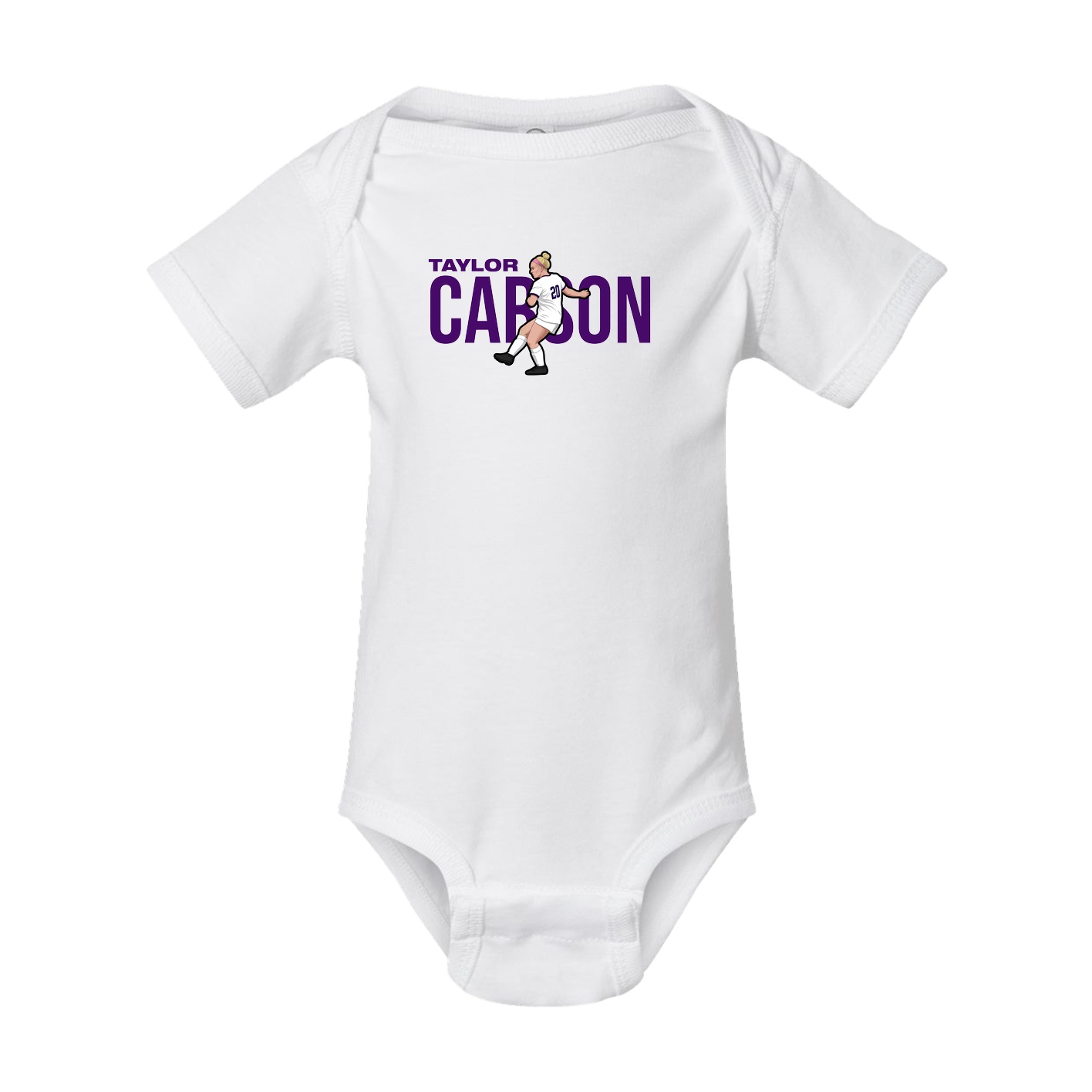 Baby Onesie — Player Name in White