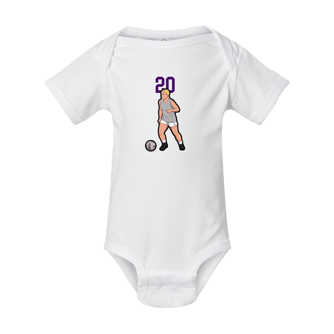 Baby Onesie — Number Top in White