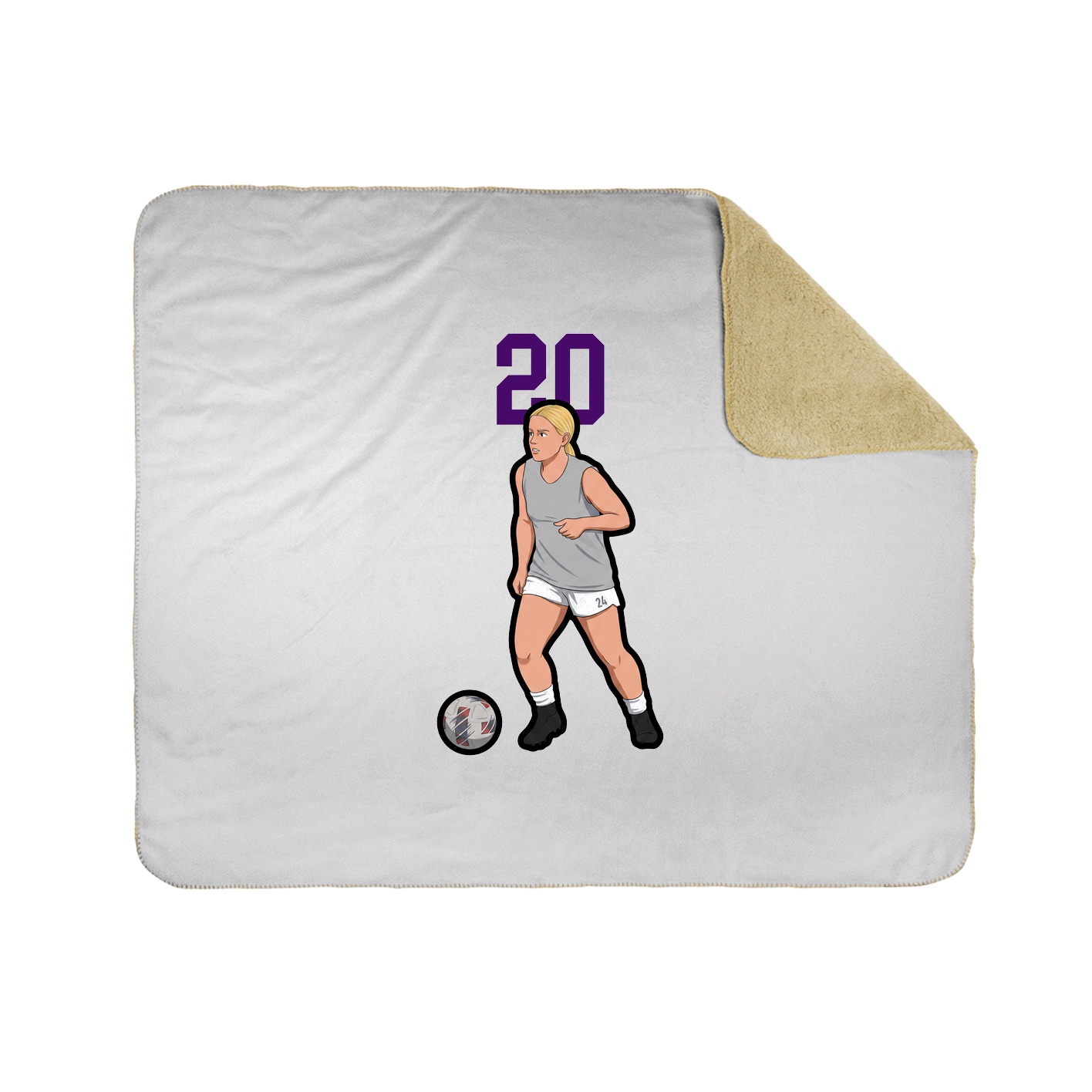 Throw Blanket — Number Top in White