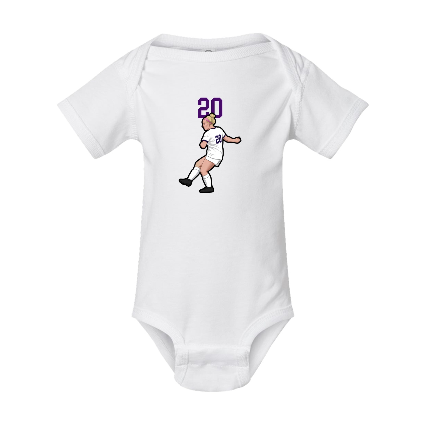Baby Onesie — Number Top in White