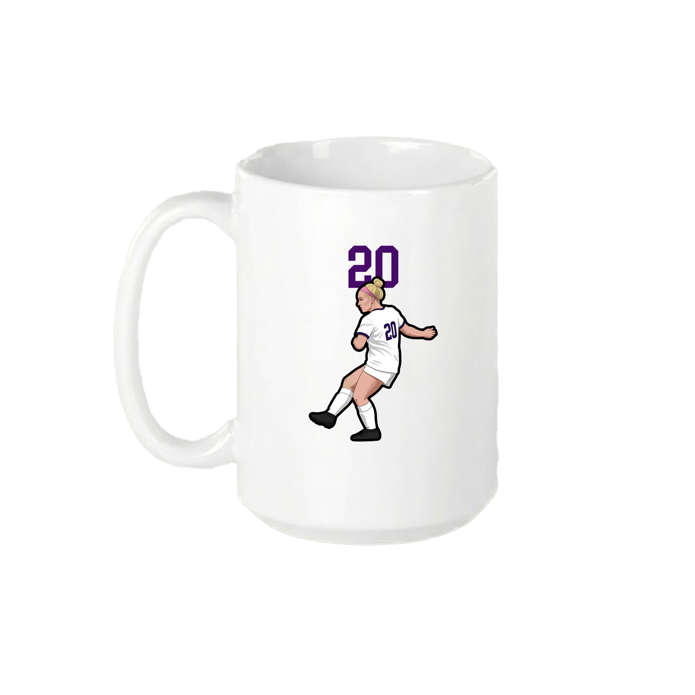 15oz Coffee Mug — Number Top in White