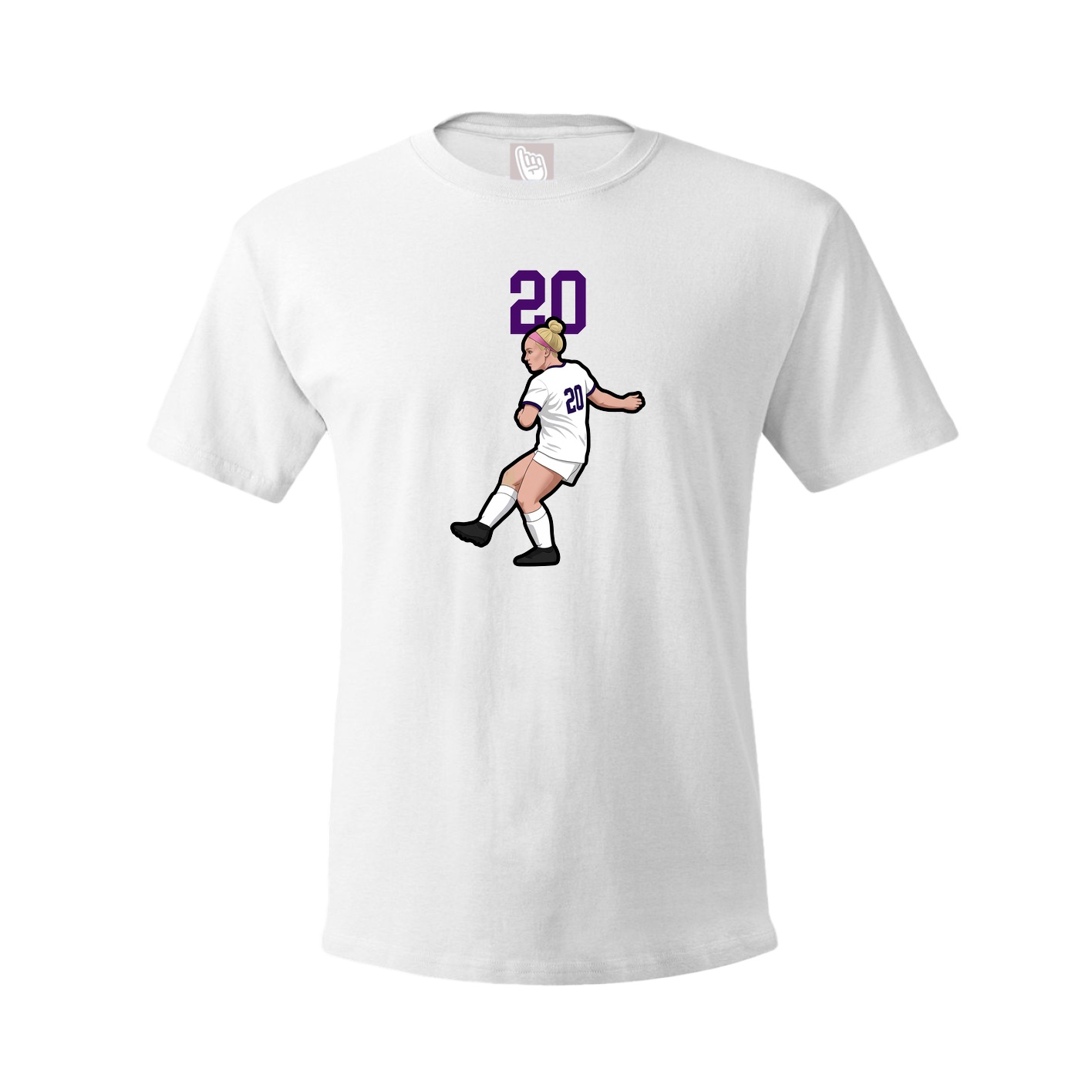 Youth Tee — Number Top in White