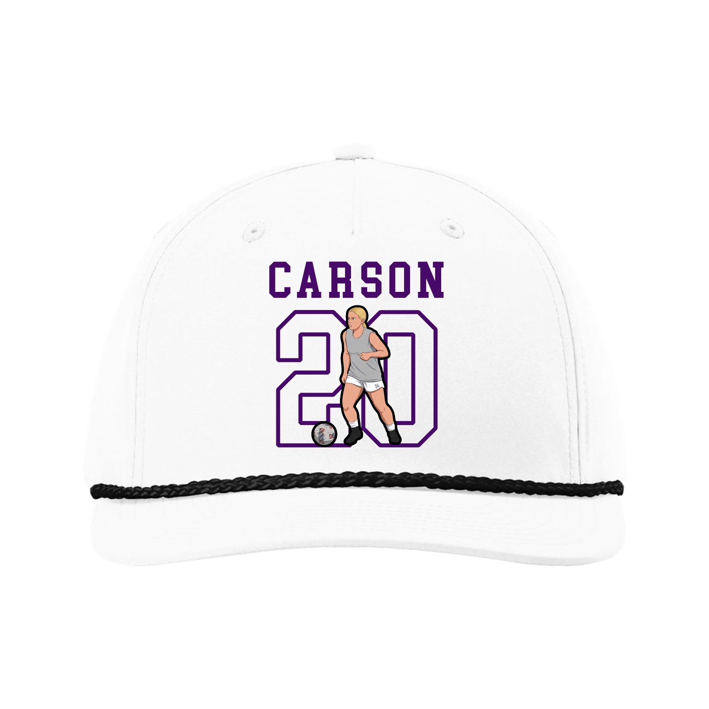 Five-Panel Classic Rope Cap — Shirsey in White