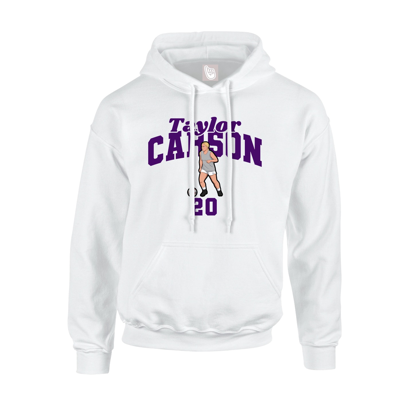 Youth Hoodie — Signature Arch in White