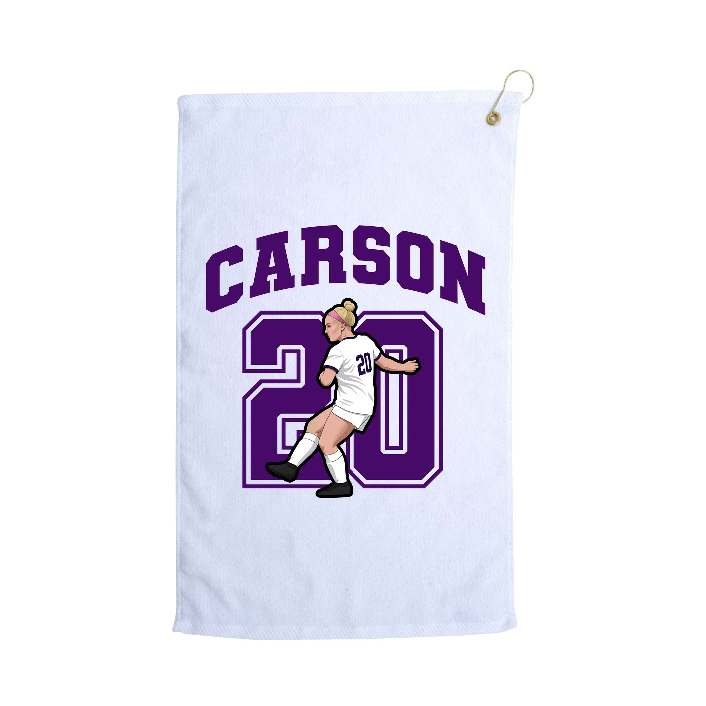 Golf Towel — Number in White